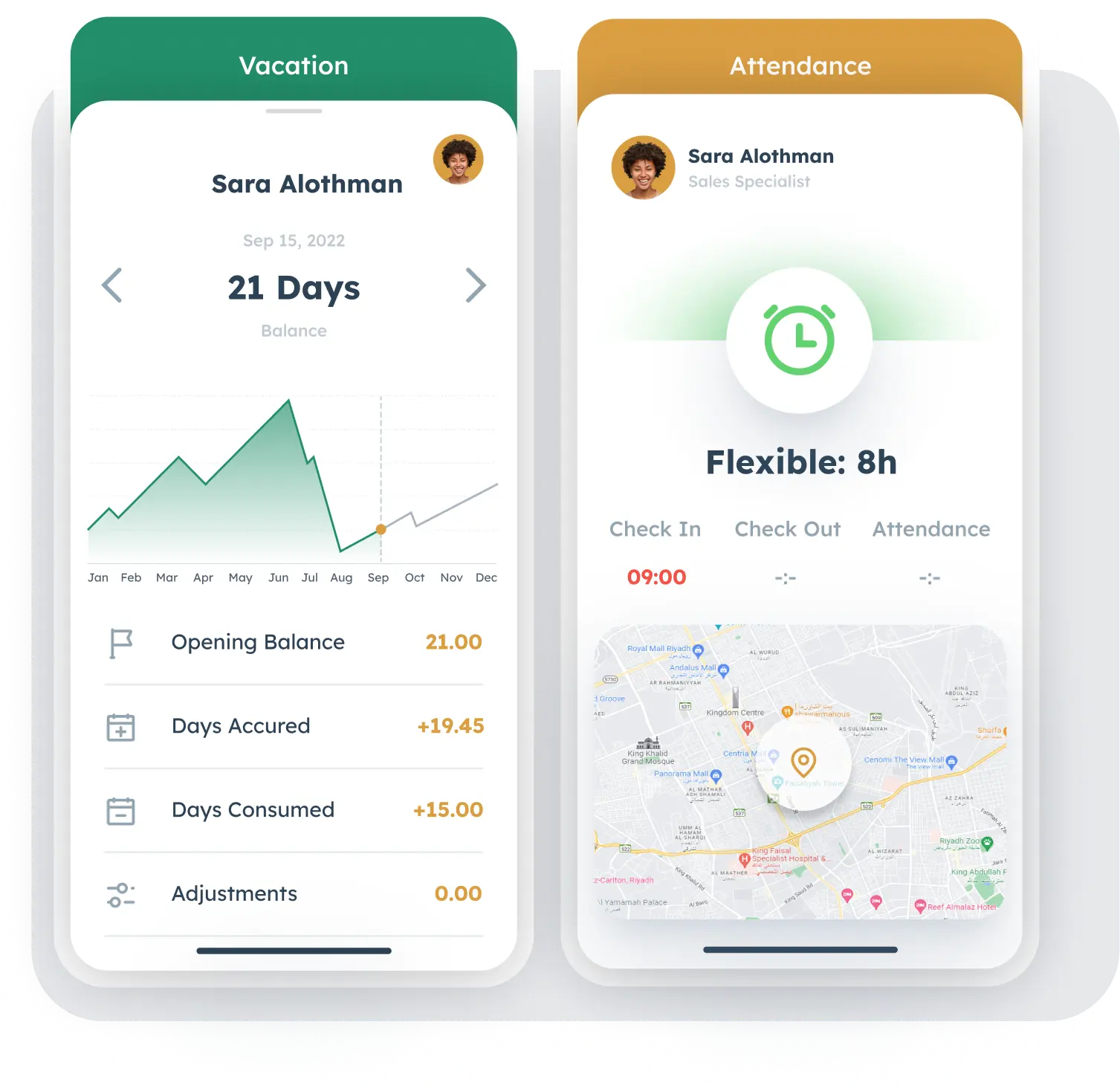 Mobile clock-in with GPS tracking
