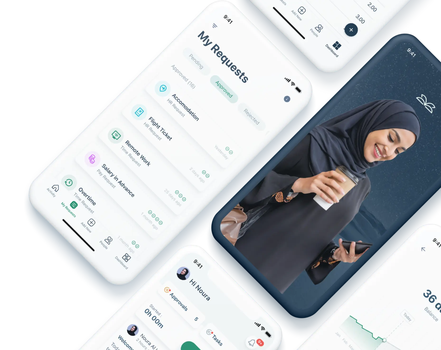 palm.hr mobile app screens